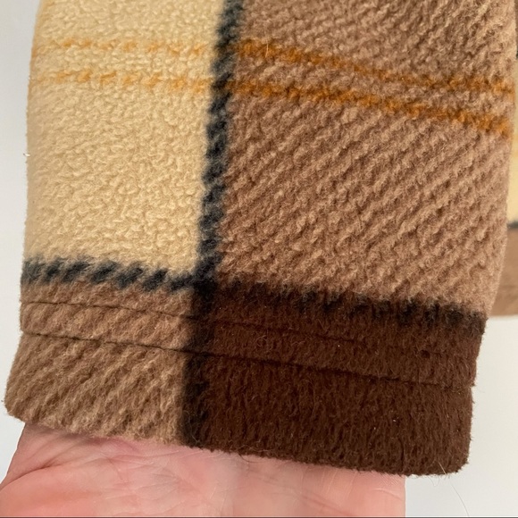 Lauren Ralph Lauren brown plaid 3/4 zip warm  oversized pullover sweater, unisex - Picture 11 of 15